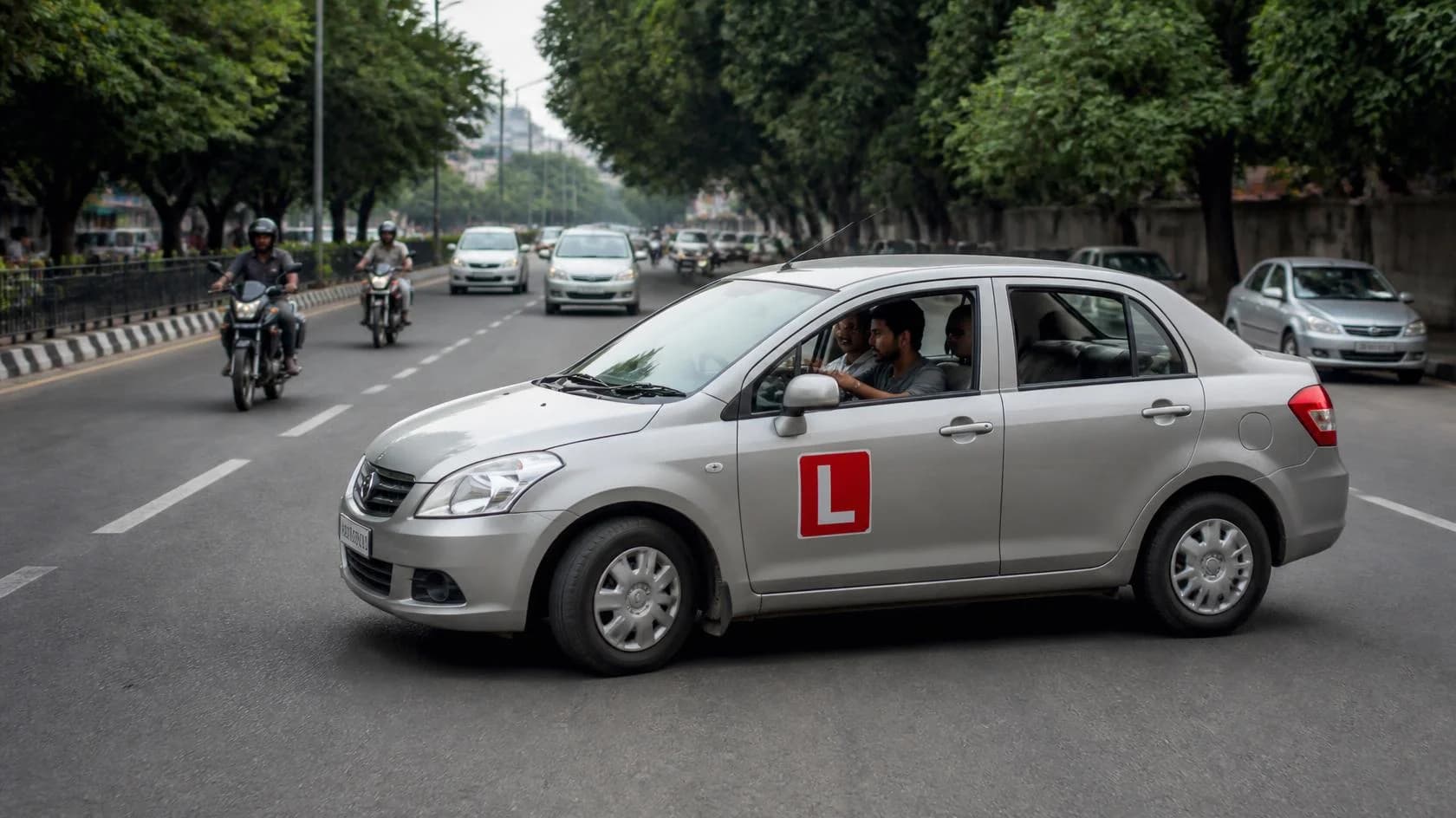 U-Turns - Real-world driving training in Chennai traffic near Ambattur - Om Sakthi Mangadu Kamatchi Driving School