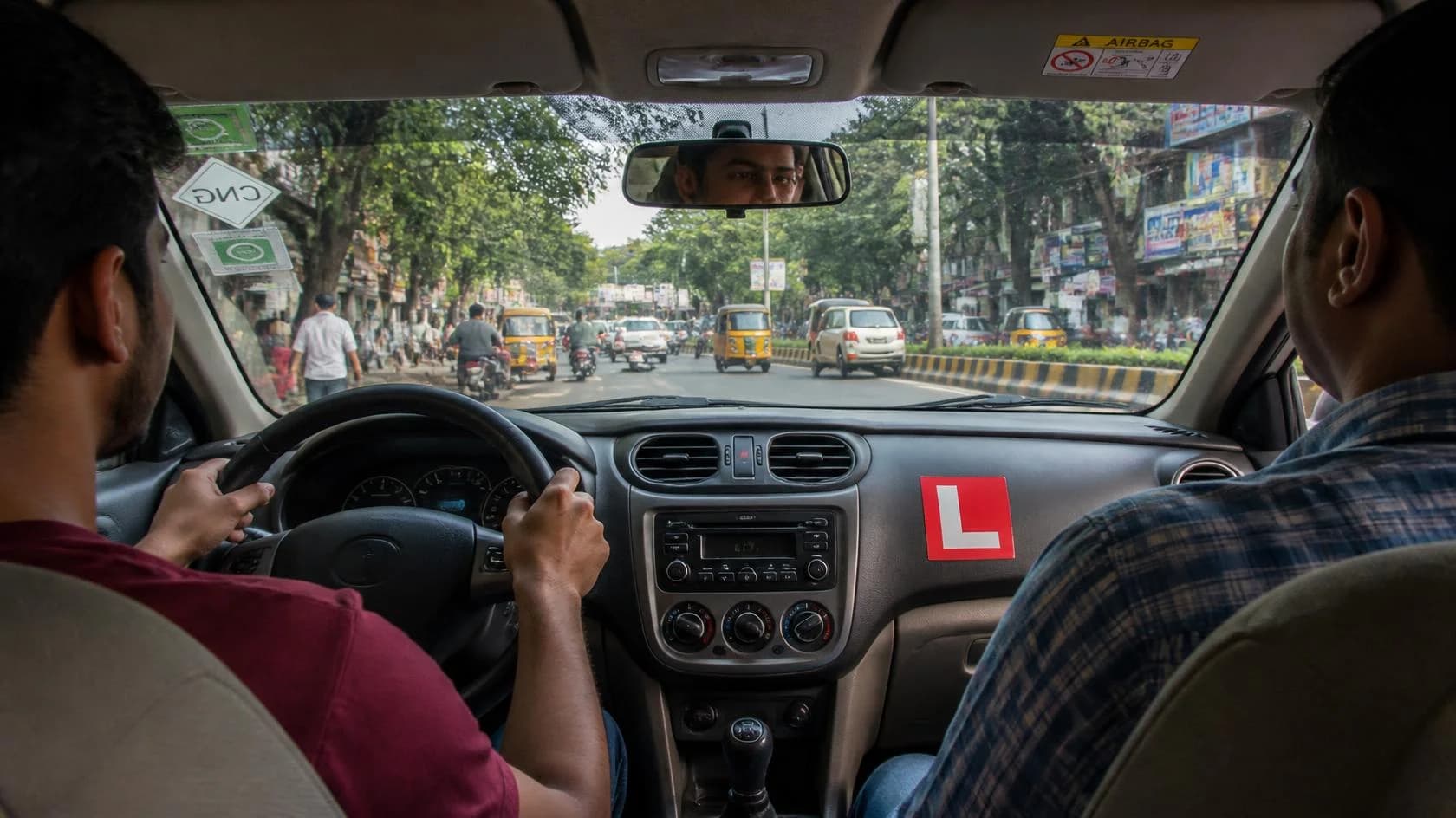 Traffic Awareness - Practical driving test skills at Poonamallee RTO track - Om Sakthi Mangadu Kamatchi Driving School Ambattur