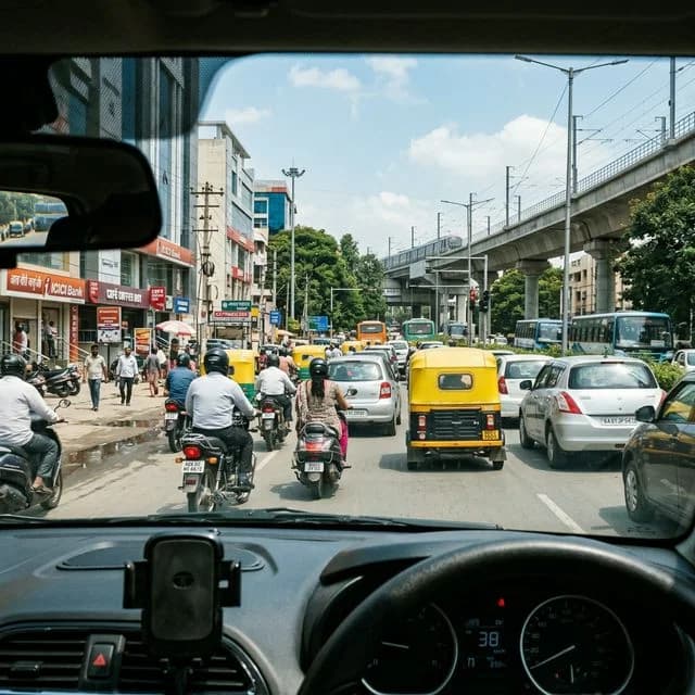 Hands-on car driving training in peak Chennai traffic near Ayanambakkam and Ambattur - Om Sakthi Mangadu Kamatchi Driving School